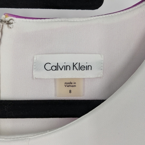 Calvin Klein Floral Sleeveless Fit & Flare Dress Size 8 - Picture 2 of 4